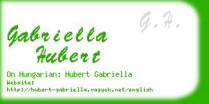 gabriella hubert business card
